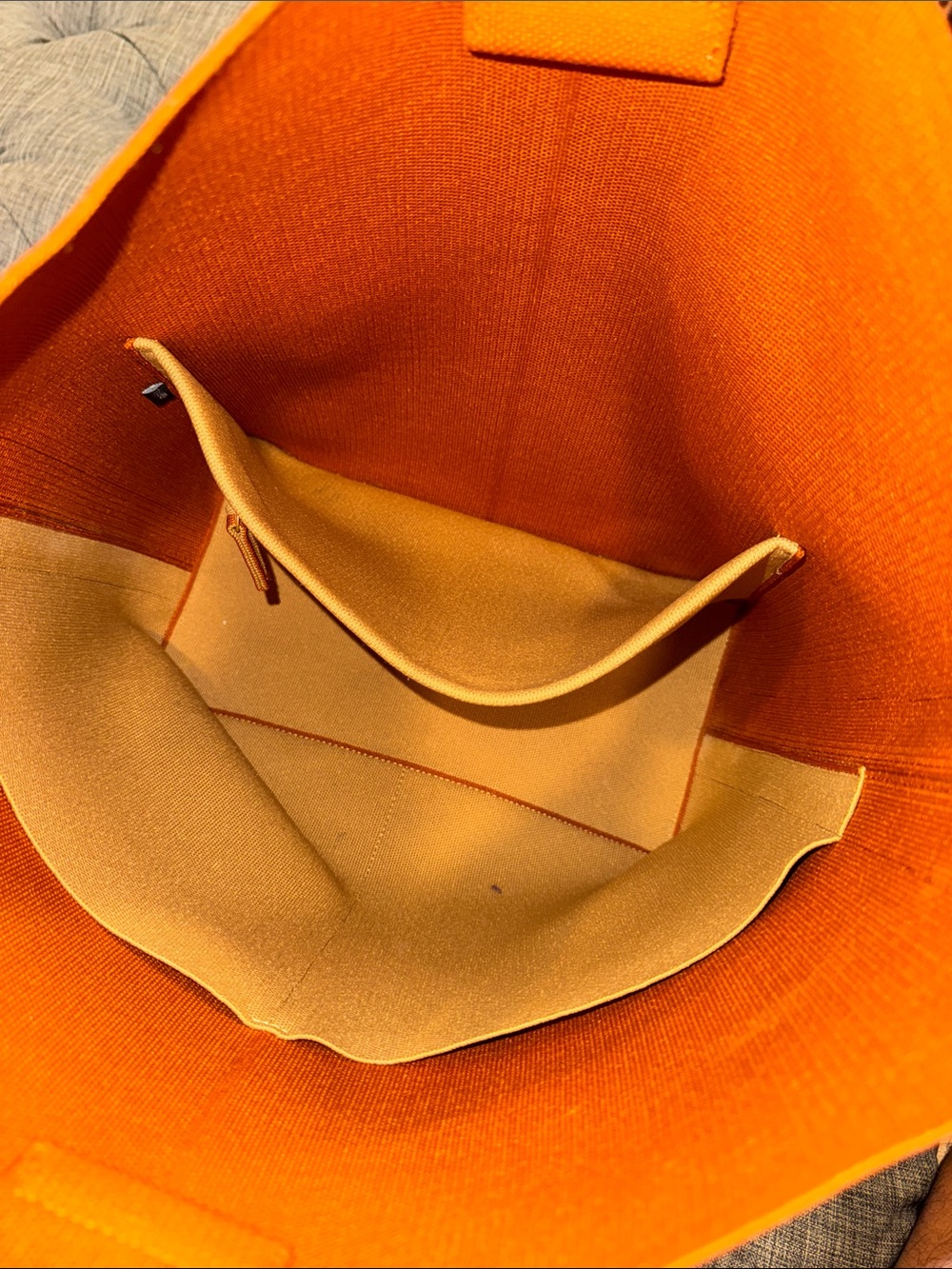 Rothy's Bag Large Pumpkin Spice The Bucket Bag Knit Canvas Satchel - Picture 12 of 17